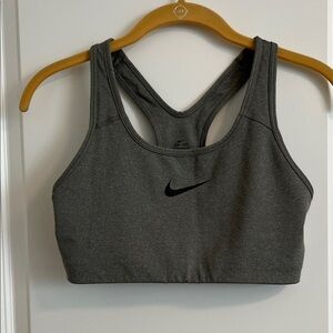 Nike Dri-FIT Gray Racerback Sports Bra - Size M